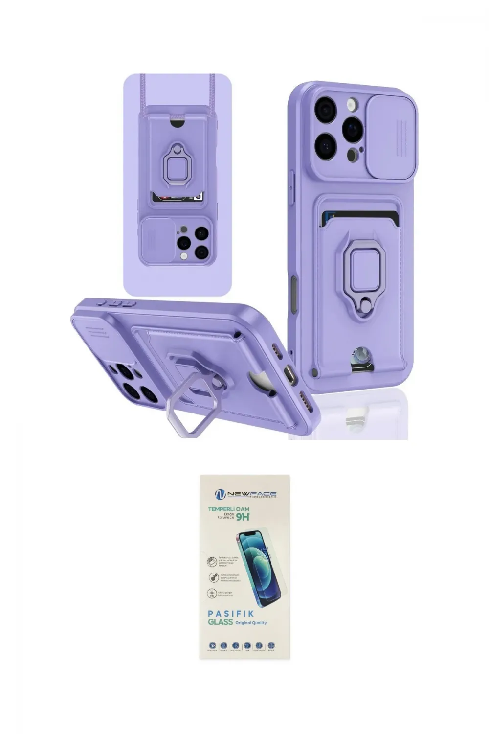 ieg™ iPhone 16 Pro Kılıf Vadi Form Prime - Şeffaf Pasifik Cam Ekran Koruyucu