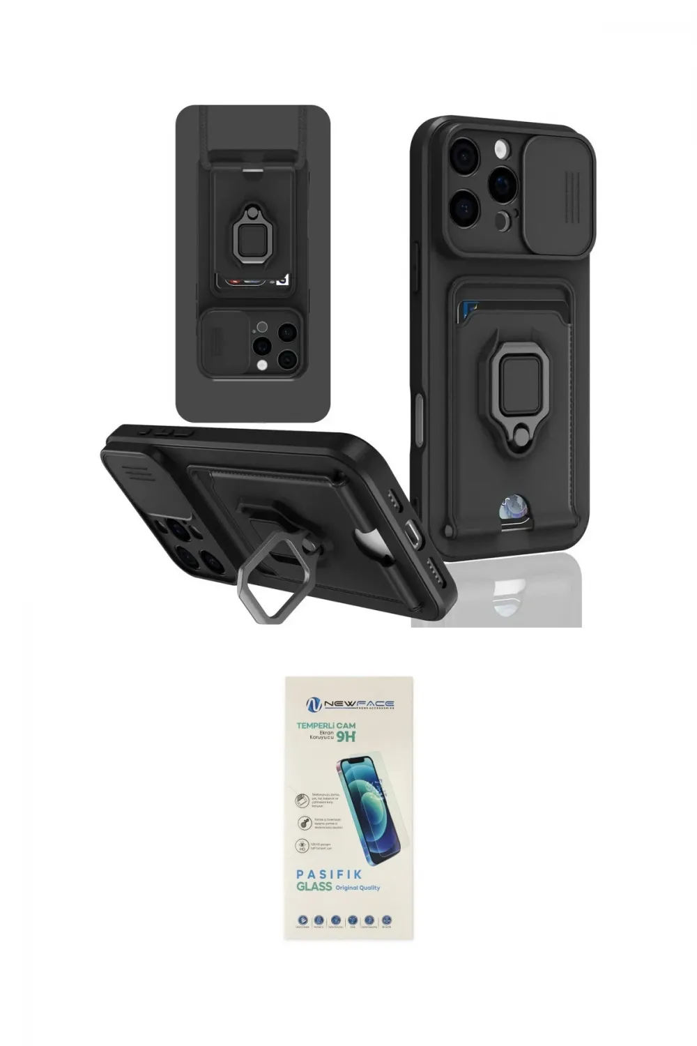 ieg™ iPhone 16 Pro Kılıf Vadi Form Prime - Şeffaf Pasifik Cam Ekran Koruyucu