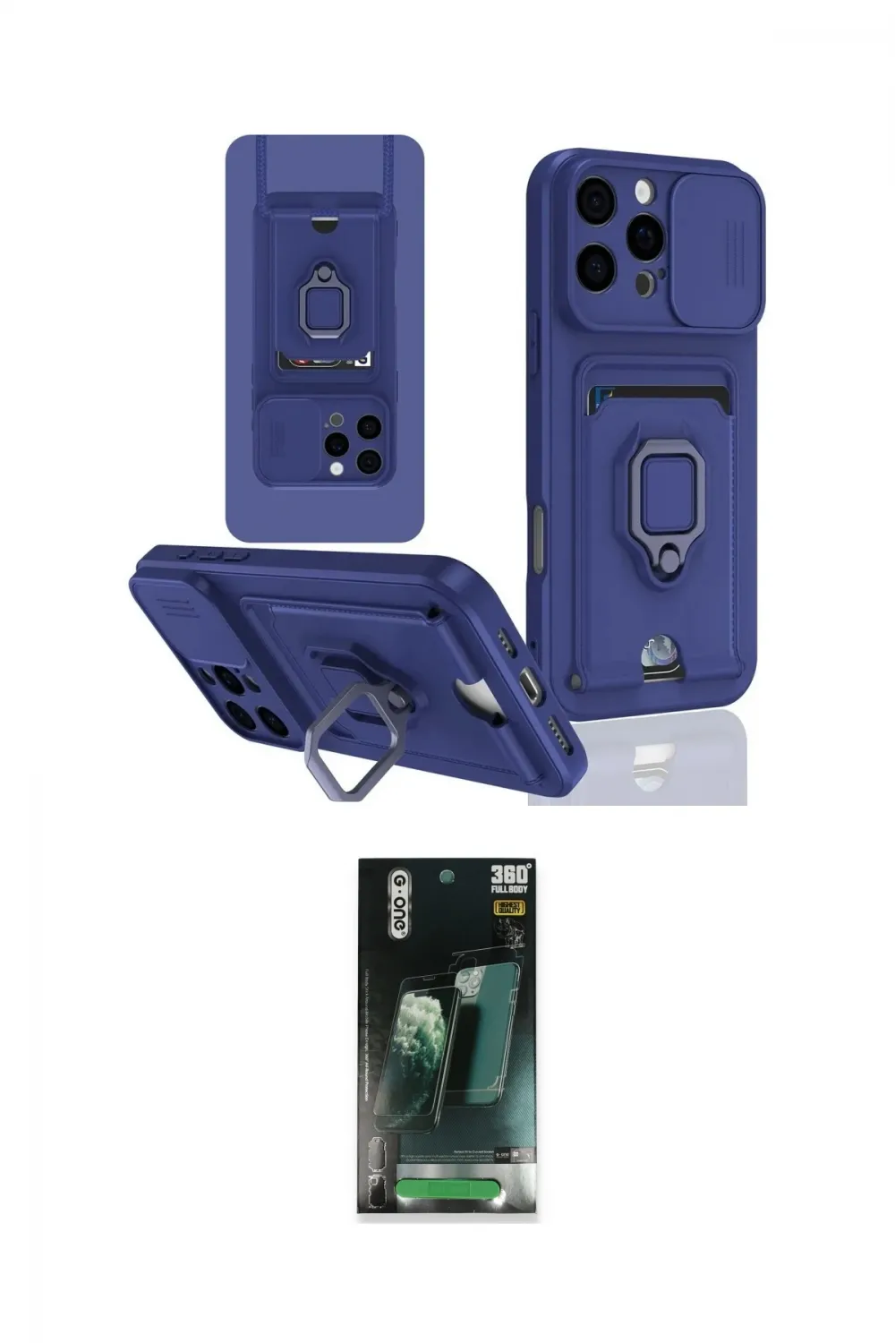 ieg™ iPhone 16 Pro Kılıf Vadi Form Prime - Siyah 360 Mat Full Body Arka Koruyucu