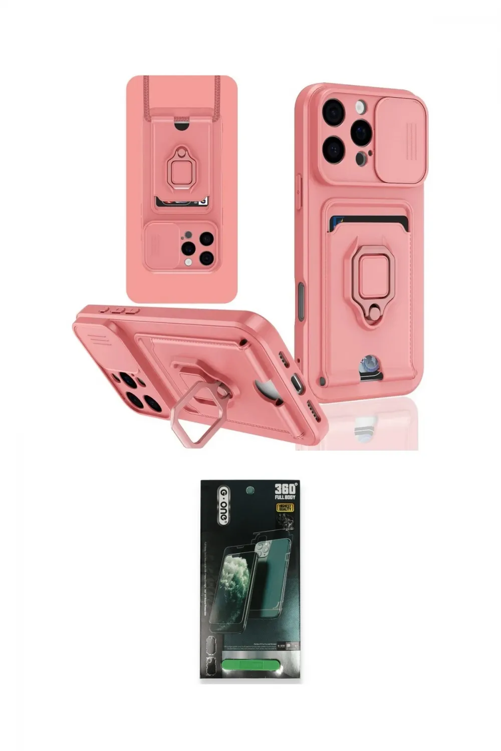 ieg™ iPhone 16 Pro Kılıf Vadi Form Prime - Siyah 360 Mat Full Body Arka Koruyucu
