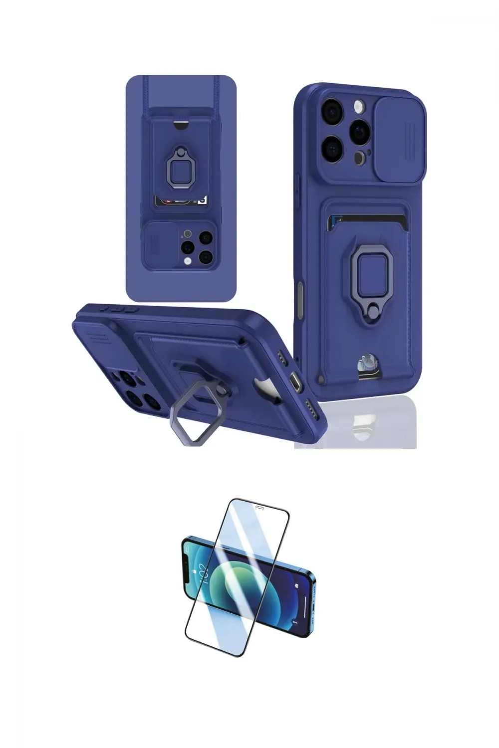 ieg™ iPhone 16 Pro Kılıf Vadi Form Prime - Siyah 3D Antistatik Cam Ekran Koruyucu