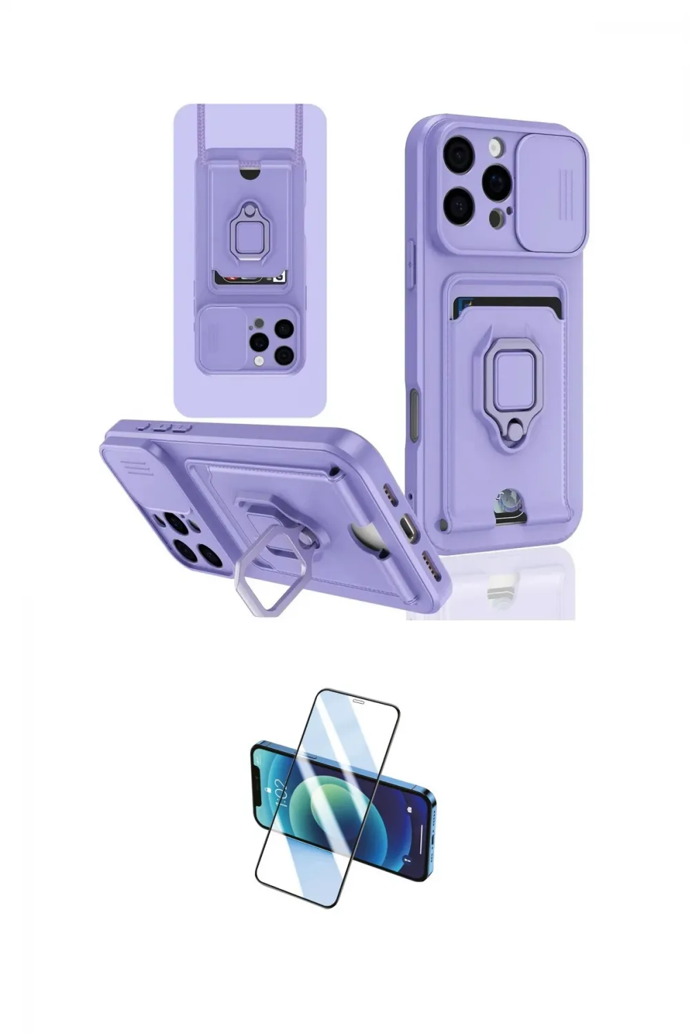 ieg™ iPhone 16 Pro Kılıf Vadi Form Prime - Siyah 3D Antistatik Cam Ekran Koruyucu