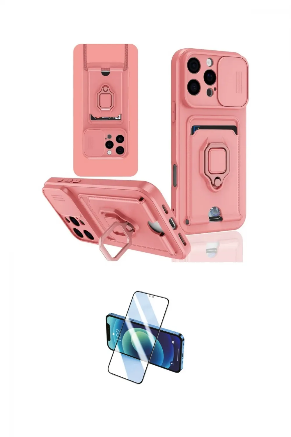 ieg™ iPhone 16 Pro Kılıf Vadi Form Prime - Siyah 3D Antistatik Cam Ekran Koruyucu