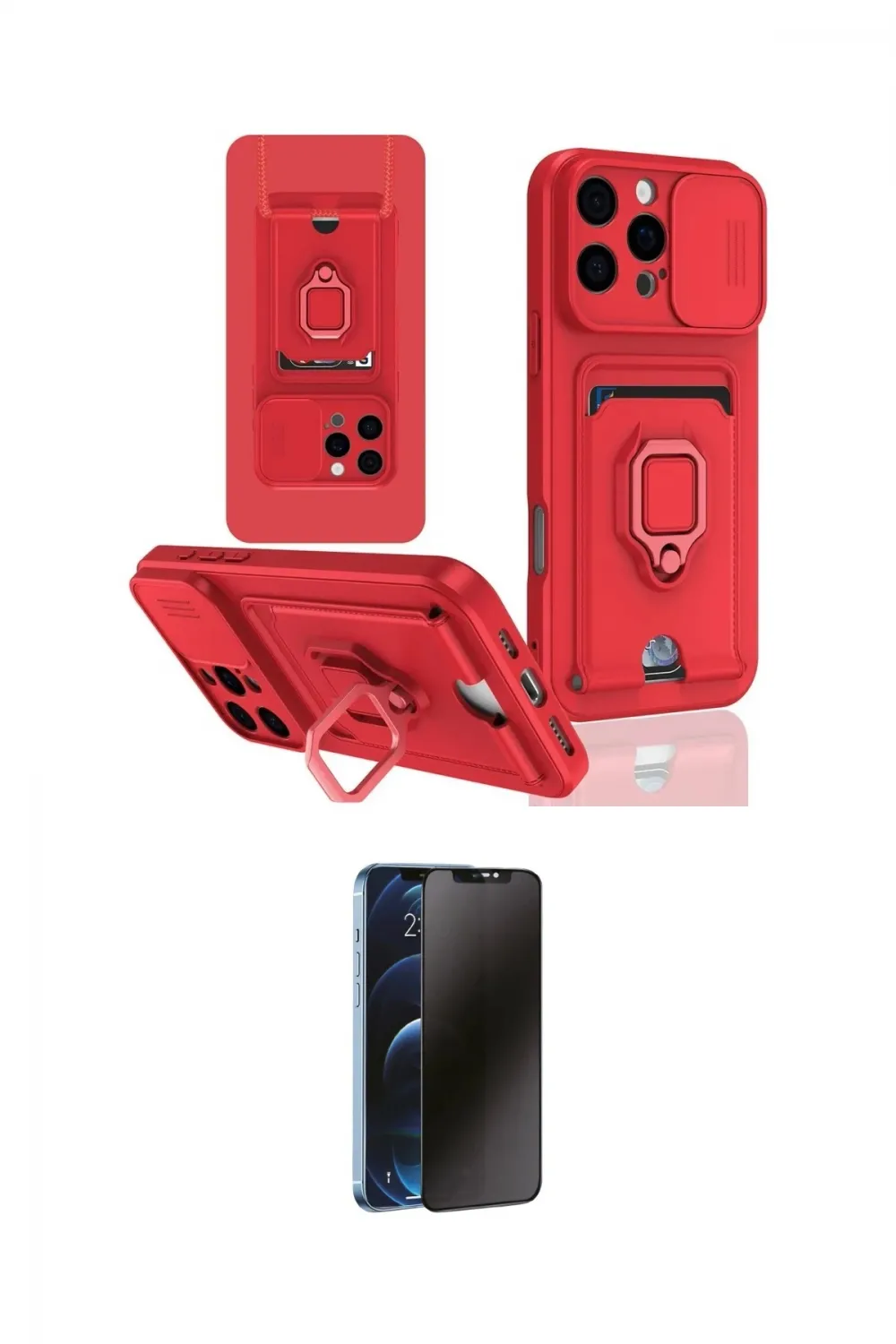 ieg™ iPhone 16 Pro Kılıf Vadi Form Prime - Siyah 3D Antistatik Hayalet Cam Ekran Koruyucu