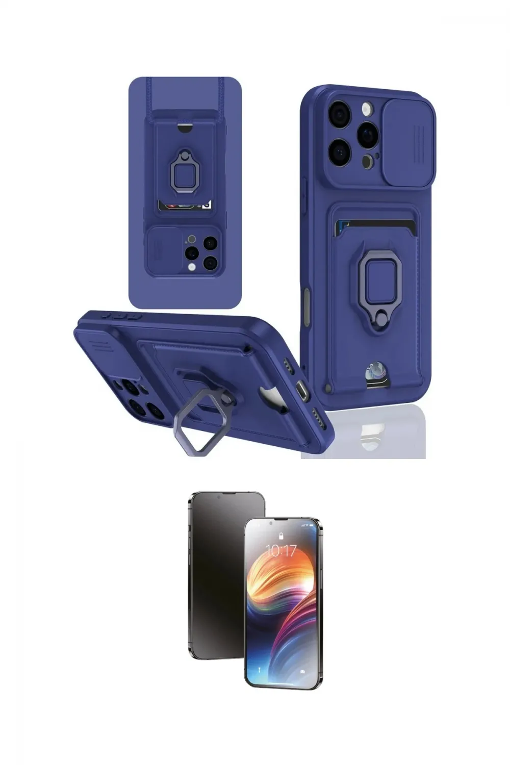 ieg™ iPhone 16 Pro Kılıf Vadi Form Prime - Siyah 3D Antistatik Mat Seramik Nano Ekran Koruyucu