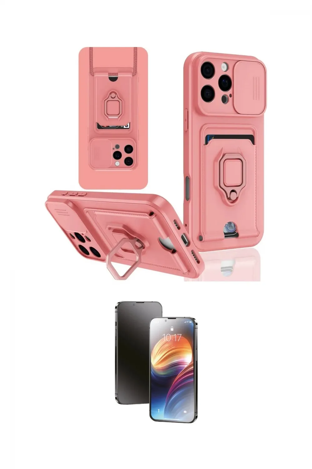 ieg™ iPhone 16 Pro Kılıf Vadi Form Prime - Siyah 3D Antistatik Mat Seramik Nano Ekran Koruyucu