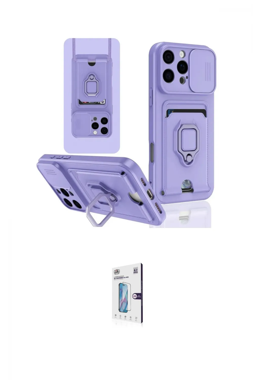 ieg™ iPhone 16 Pro Kılıf Vadi Form Prime - Siyah Bilvis 0.18mm Plus Cam Ekran Koruyucu