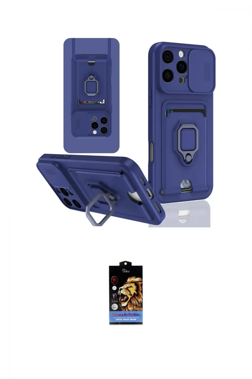 ieg™ iPhone 16 Pro Kılıf Vadi Form Prime - Siyah Buffer Hayalet Cam Ekran Koruyucu