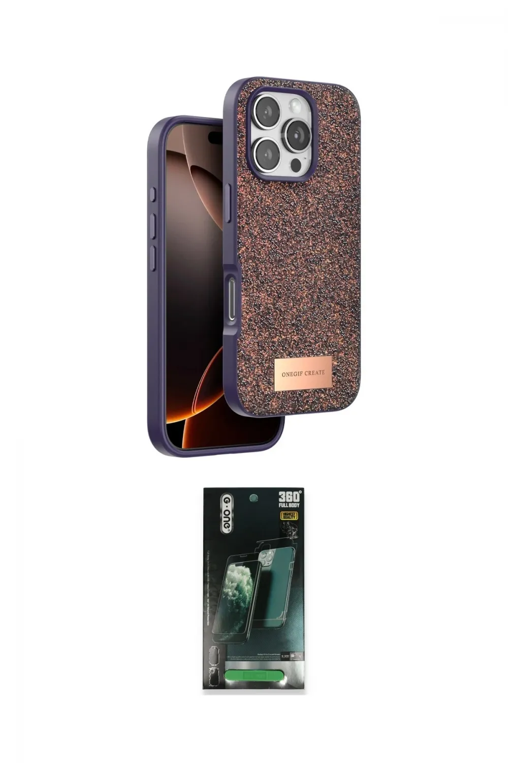 ieg™ iPhone 16 Pro Kılıf Vadi Klasik Serisi - Siyah 360 Mat Full Body Arka Koruyucu