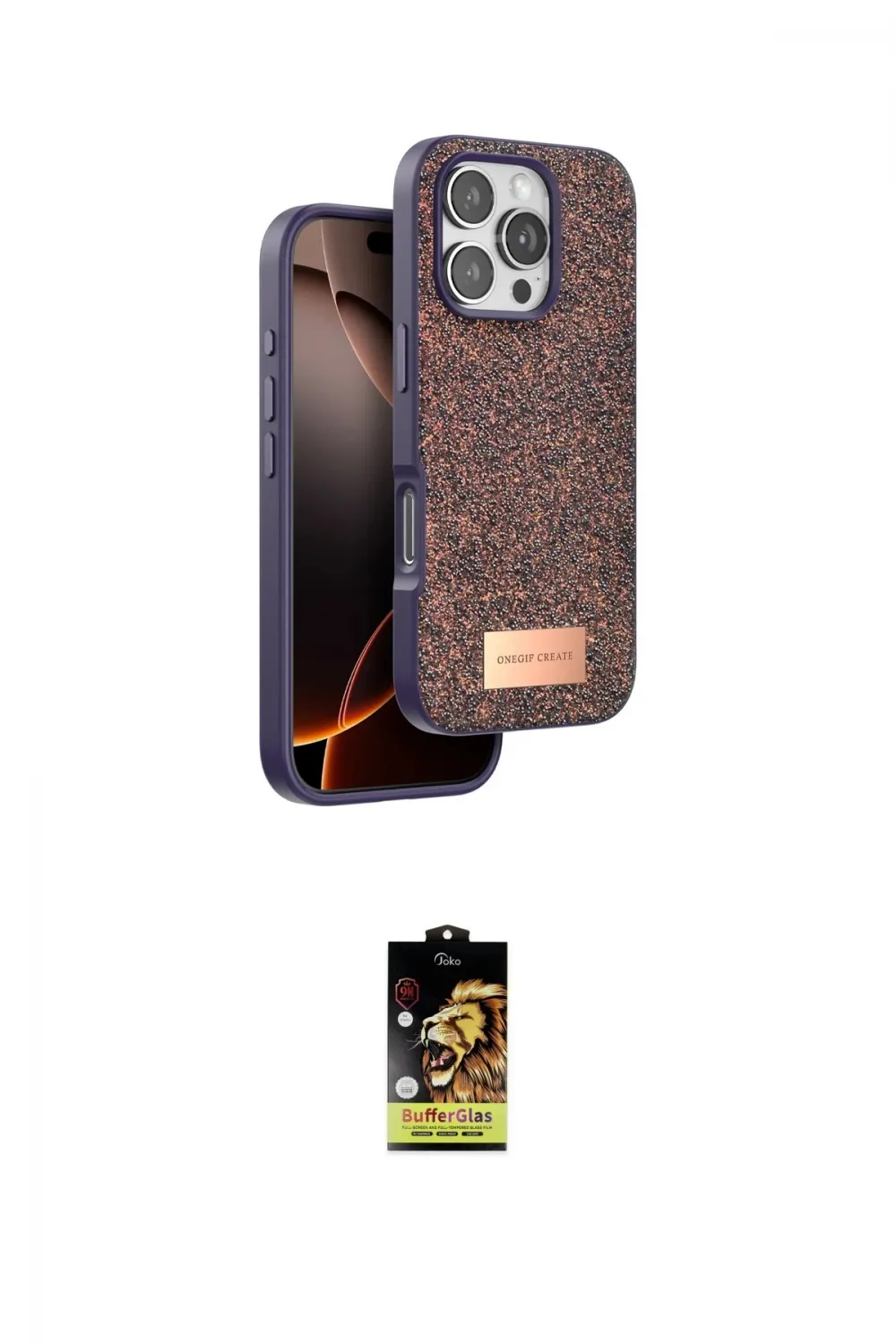 ieg™ iPhone 16 Pro Kılıf Vadi Klasik Serisi - Siyah Buffer Cam Ekran Koruyucu