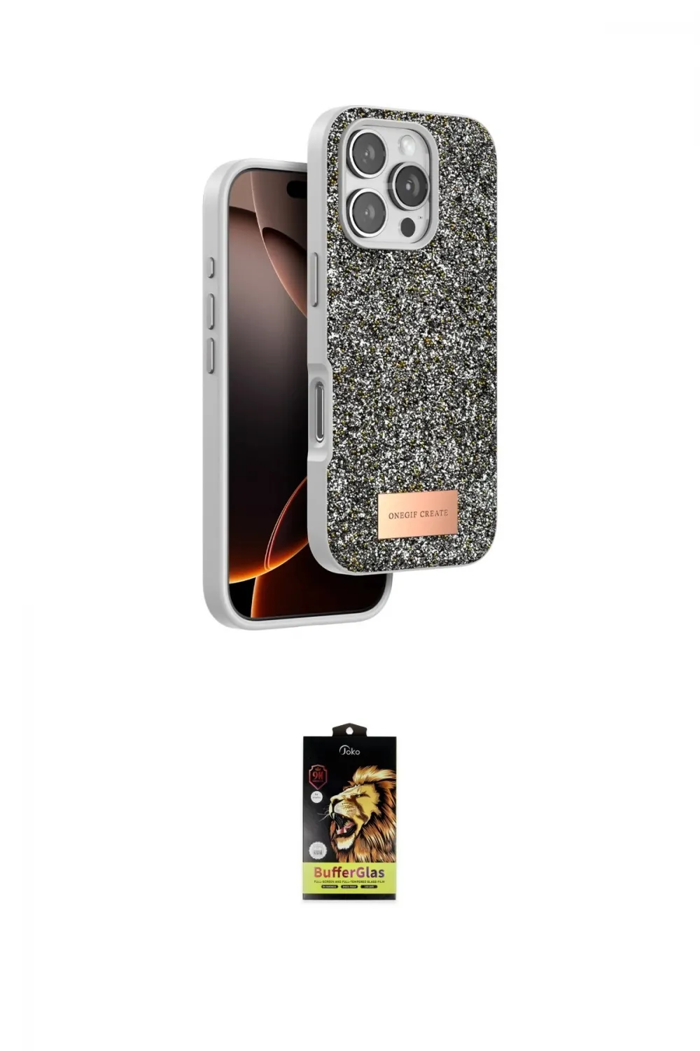 ieg™ iPhone 16 Pro Kılıf Vadi Klasik Serisi - Siyah Buffer Cam Ekran Koruyucu