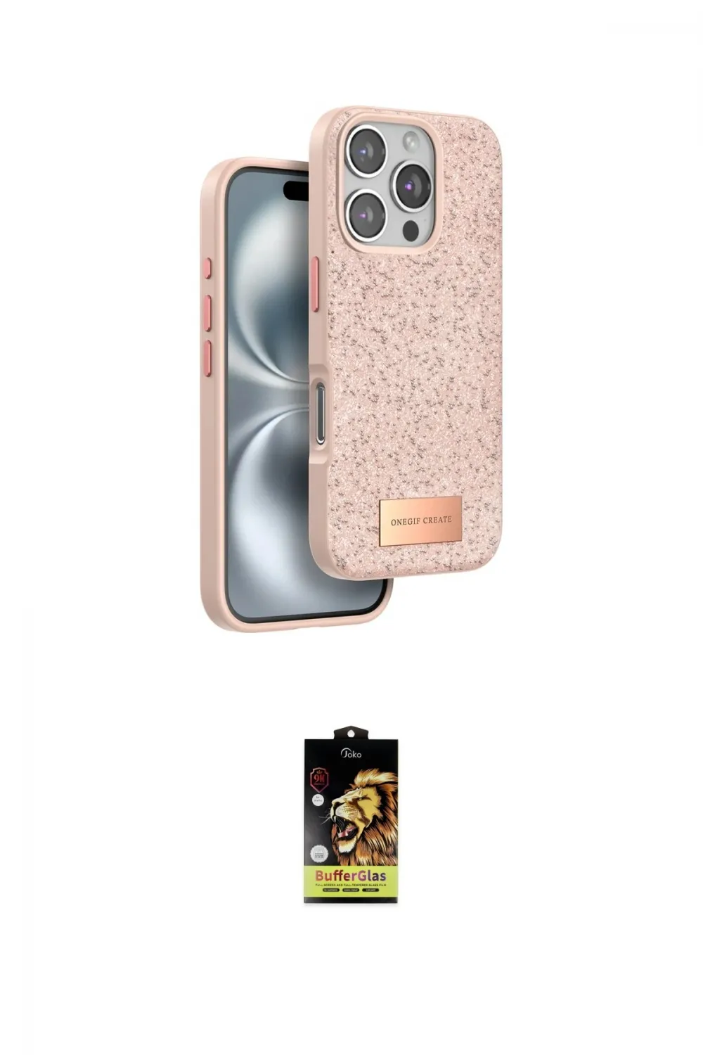 ieg™ iPhone 16 Pro Kılıf Vadi Klasik Serisi - Siyah Buffer Cam Ekran Koruyucu