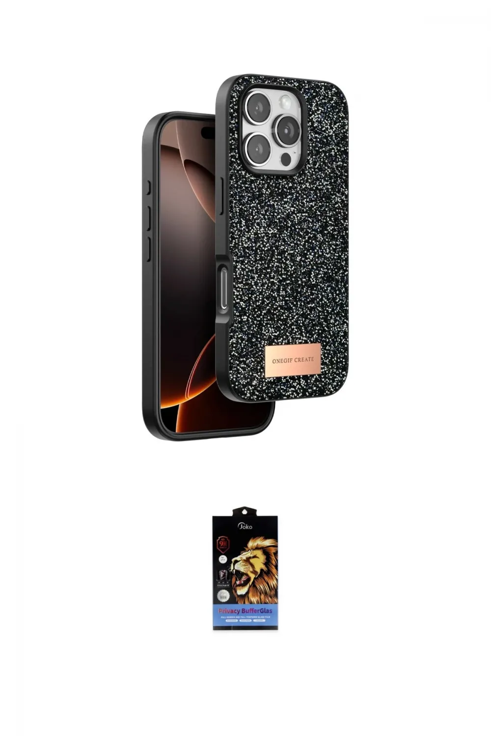 ieg™ iPhone 16 Pro Kılıf Vadi Klasik Serisi - Siyah Buffer Hayalet Cam Ekran Koruyucu