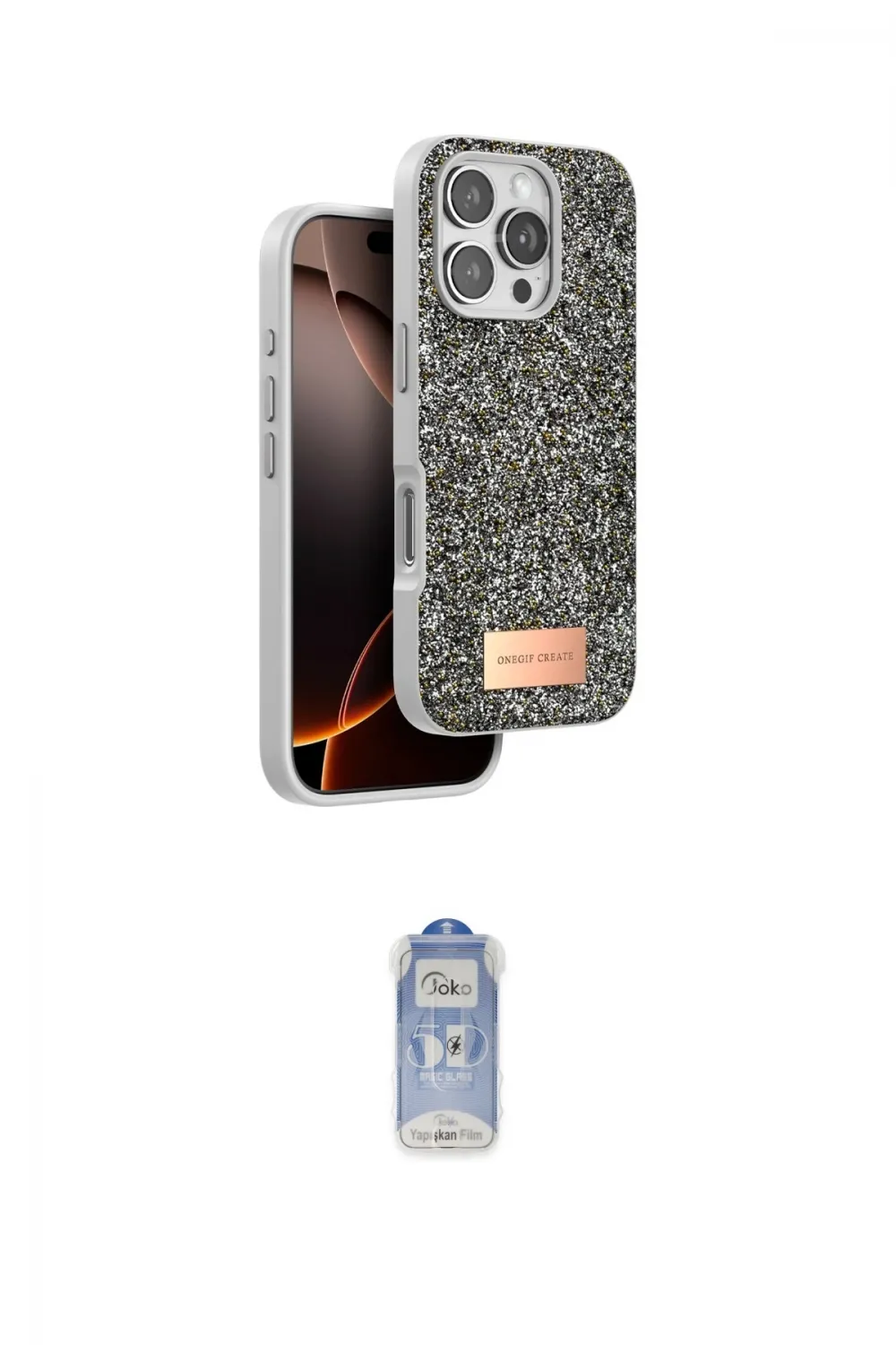 ieg™ iPhone 16 Pro Kılıf Vadi Klasik Serisi - Siyah Joko Magic 5D Cam