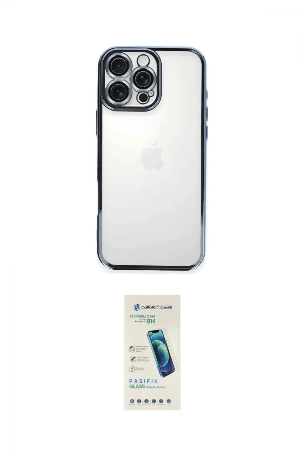 ieg™ iPhone 16 Pro Kılıf Vadi Minimal - Şeffaf Pasifik Cam Ekran Koruyucu