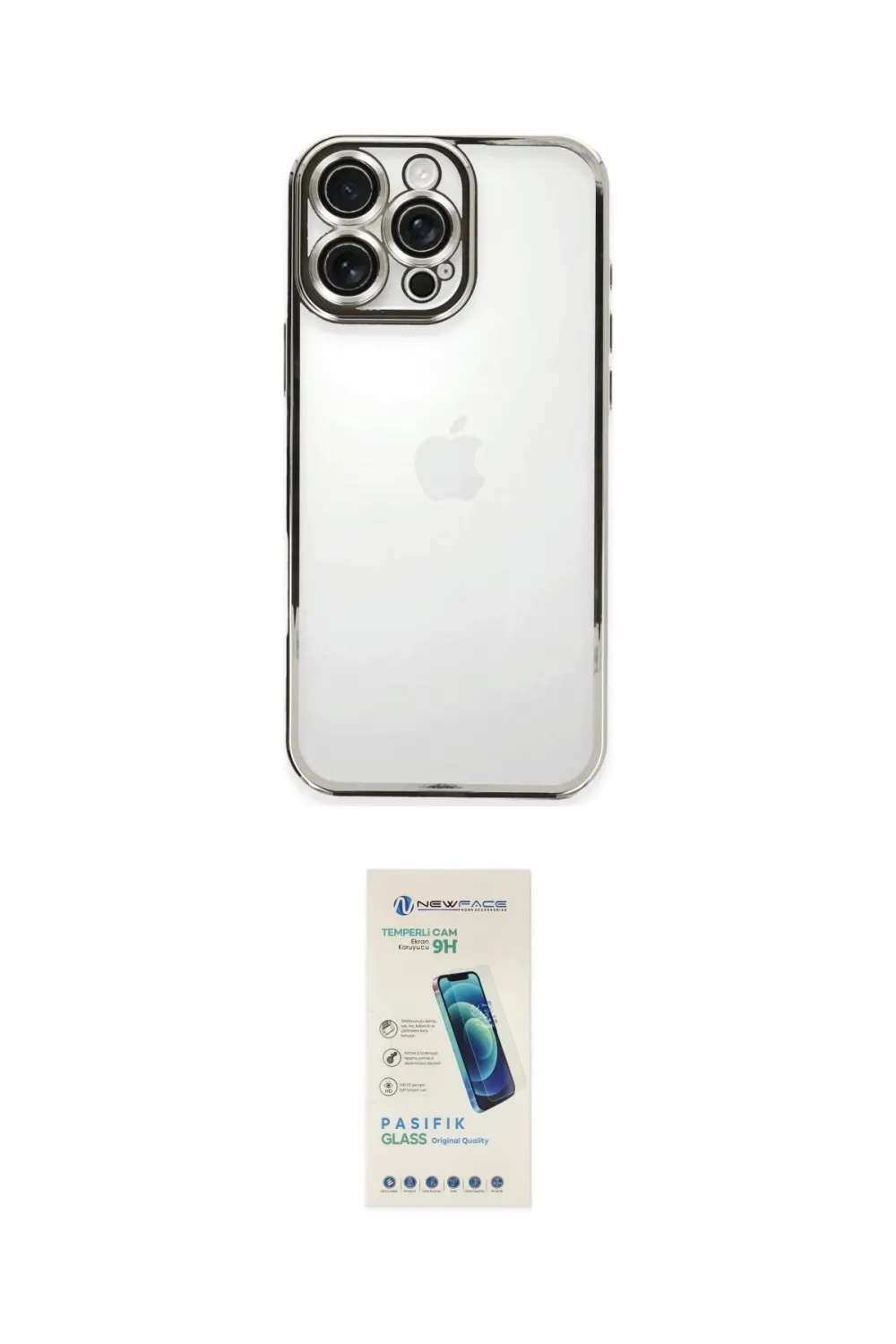 ieg™ iPhone 16 Pro Kılıf Vadi Minimal - Şeffaf Pasifik Cam Ekran Koruyucu