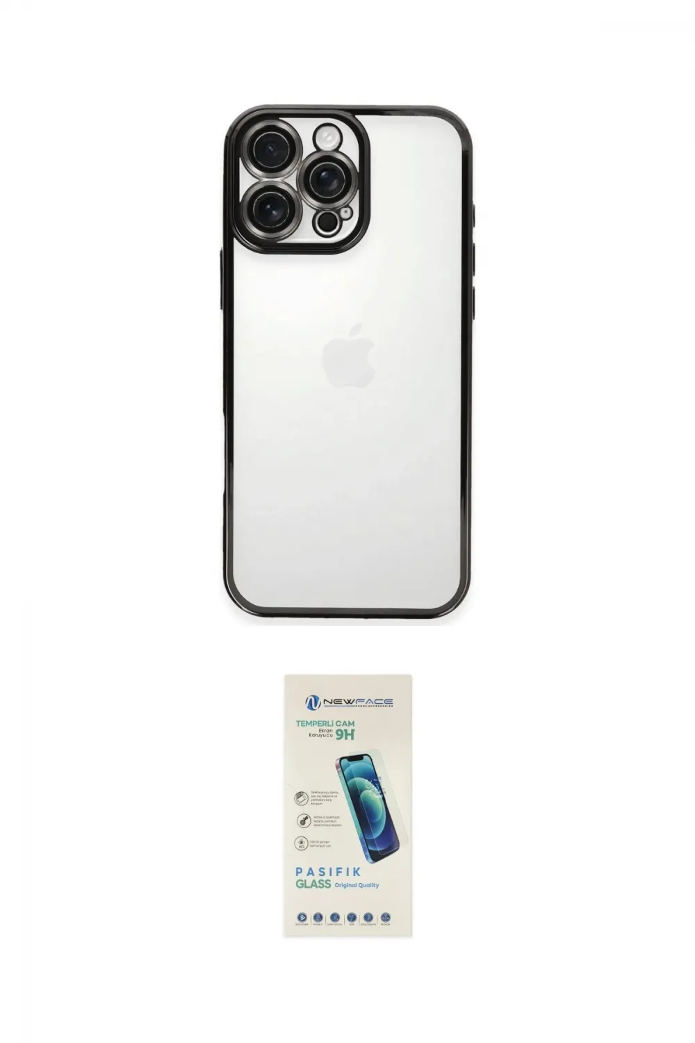 ieg™ iPhone 16 Pro Kılıf Vadi Minimal - Şeffaf Pasifik Cam Ekran Koruyucu