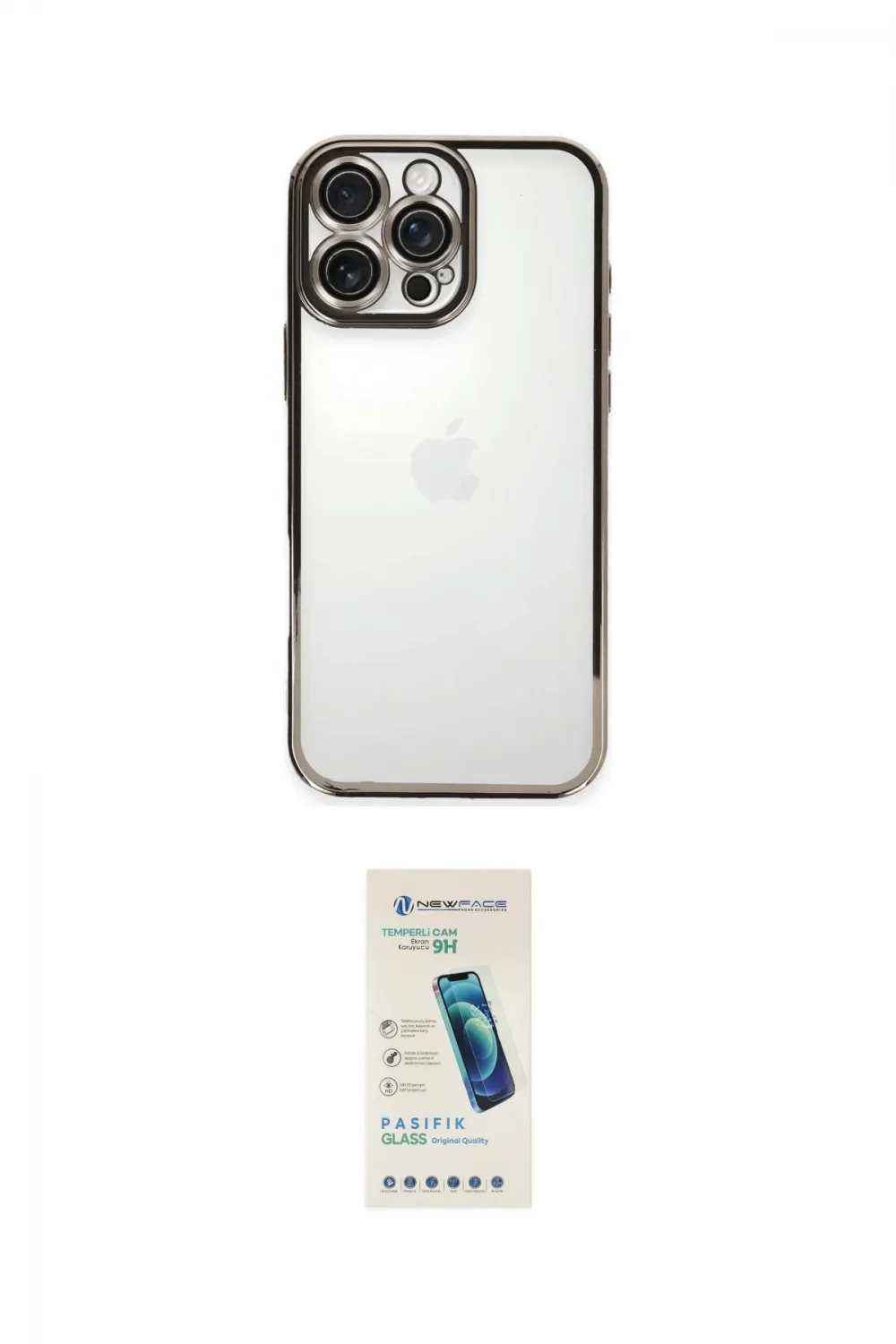 ieg™ iPhone 16 Pro Kılıf Vadi Minimal - Şeffaf Pasifik Cam Ekran Koruyucu