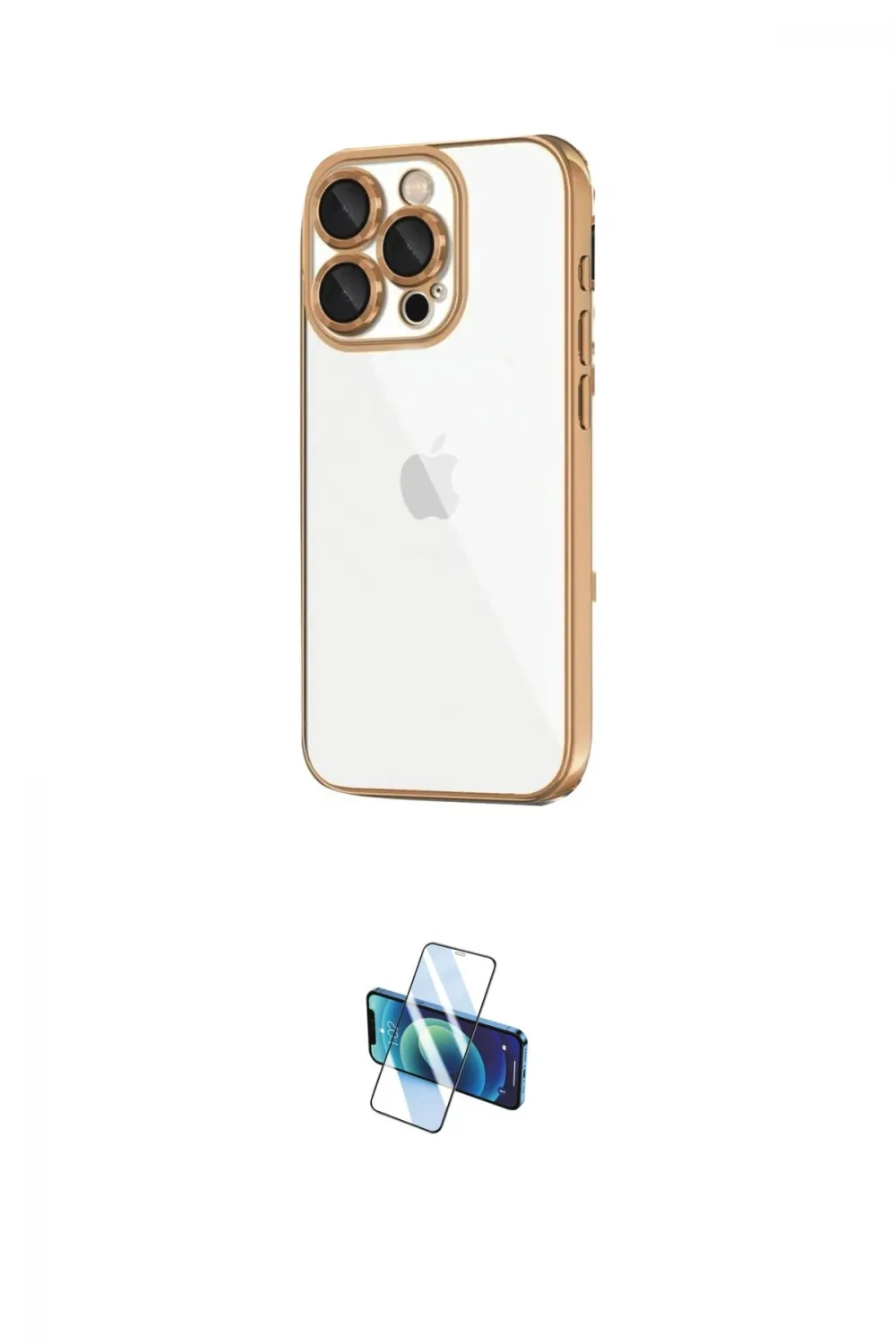 ieg™ iPhone 16 Pro Kılıf Vadi Minimal - Siyah 3D Antistatik Seramik Nano Ekran Koruyucu