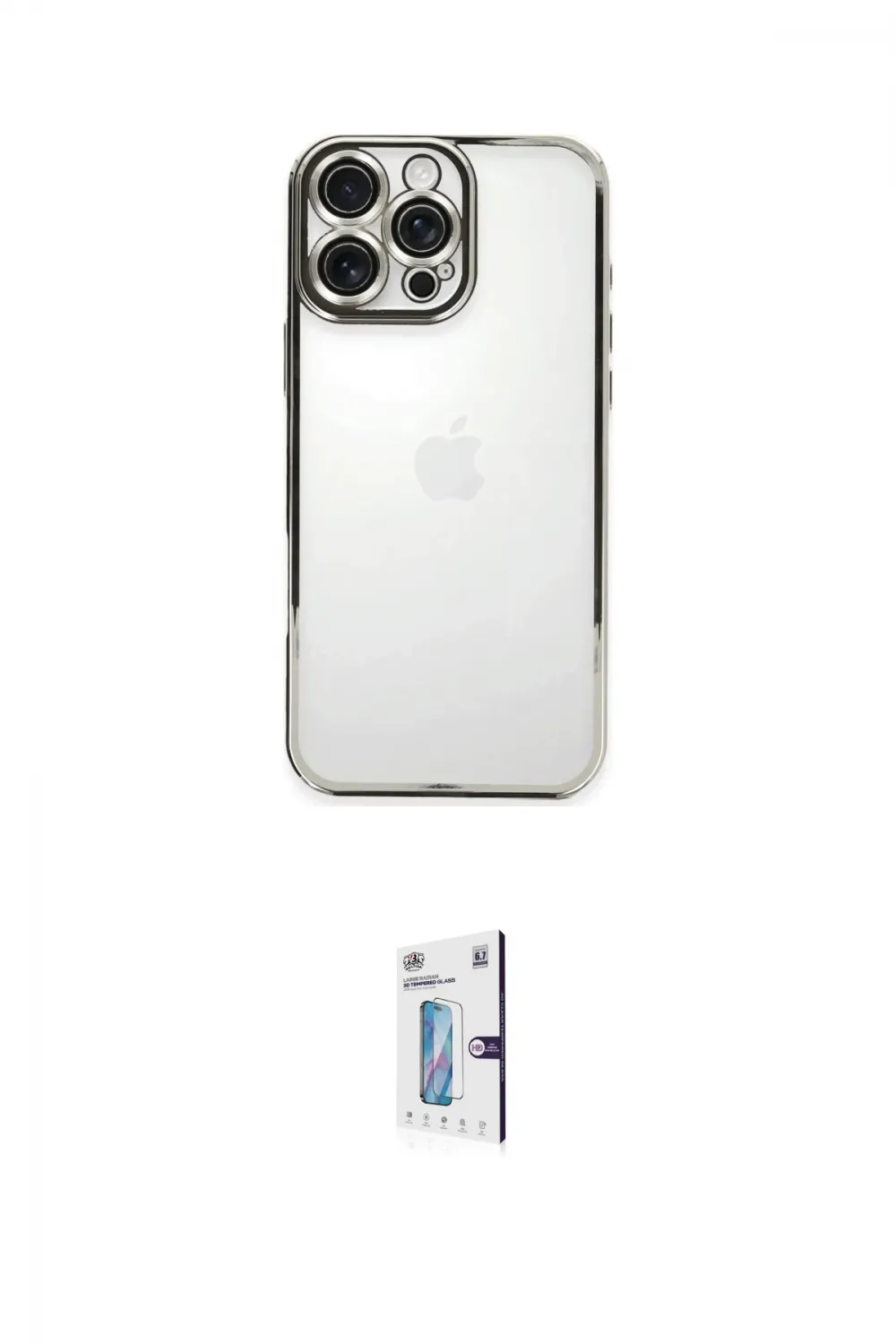 ieg™ iPhone 16 Pro Kılıf Vadi Minimal - Siyah Bilvis 0.18mm Plus Cam Ekran Koruyucu