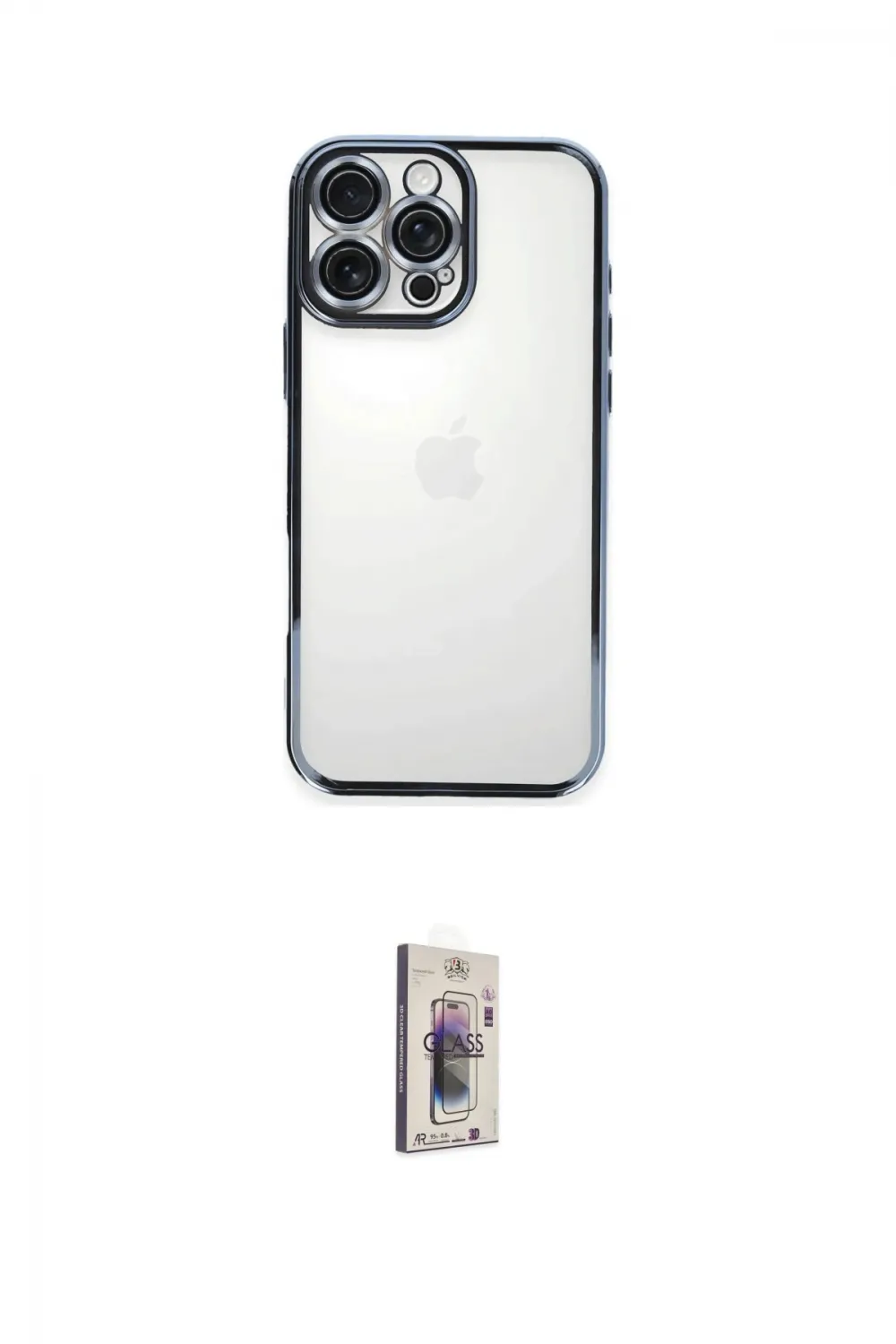 ieg™ iPhone 16 Pro Kılıf Vadi Minimal - Siyah Bilvis 3D Cam Ekran Koruyucu