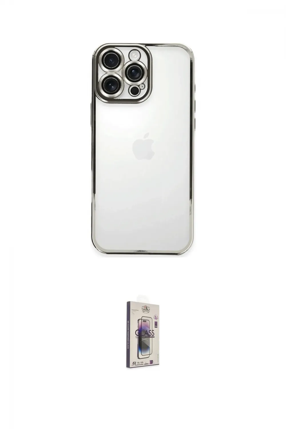 ieg™ iPhone 16 Pro Kılıf Vadi Minimal - Siyah Bilvis 3D Cam Ekran Koruyucu