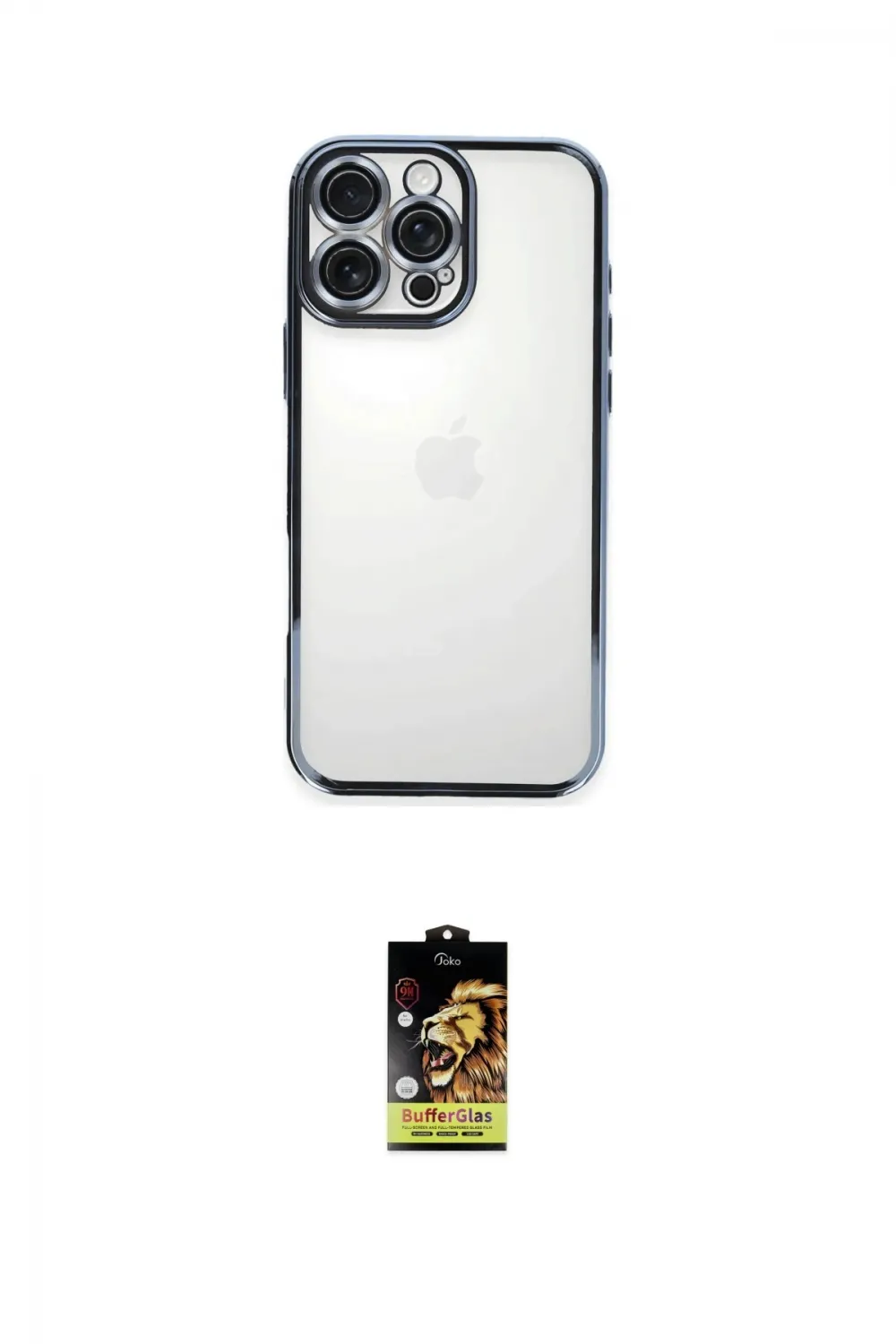 ieg™ iPhone 16 Pro Kılıf Vadi Minimal - Siyah Buffer Cam Ekran Koruyucu