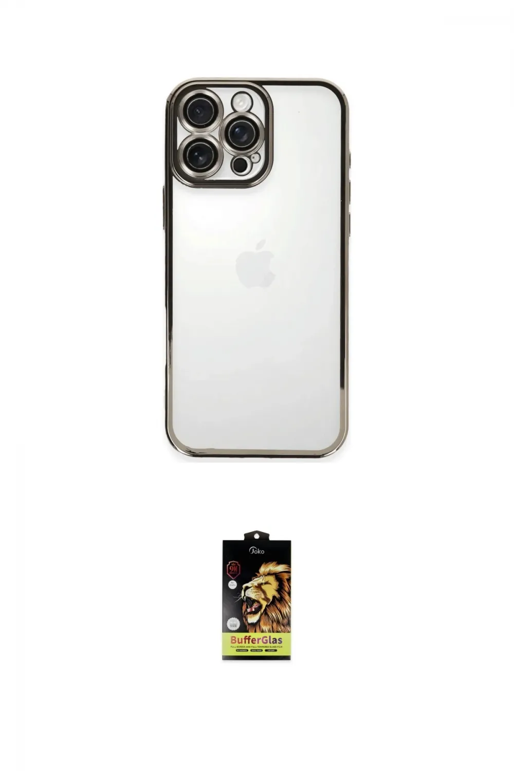 ieg™ iPhone 16 Pro Kılıf Vadi Minimal - Siyah Buffer Cam Ekran Koruyucu