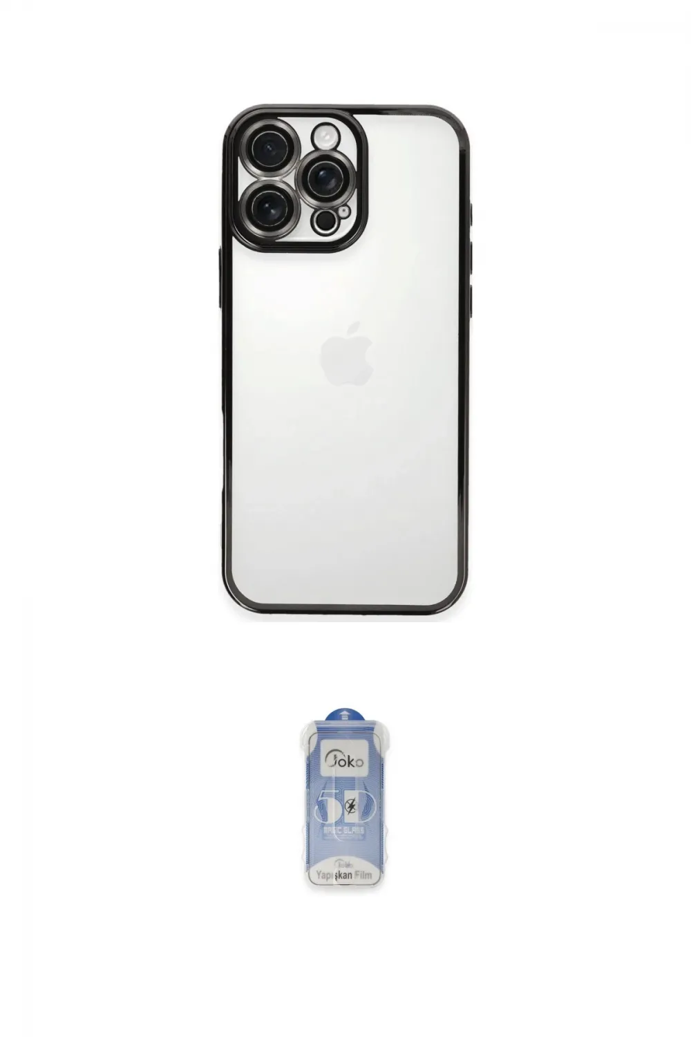 ieg™ iPhone 16 Pro Kılıf Vadi Minimal - Siyah Joko Magic 5D Cam