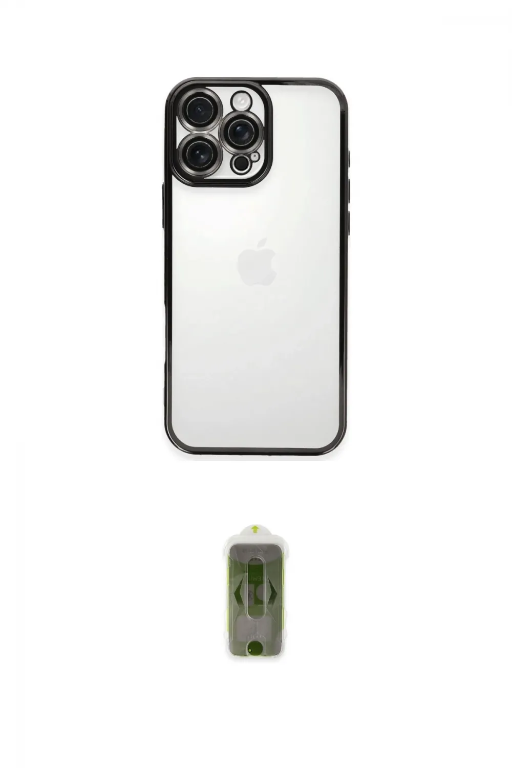 ieg™ iPhone 16 Pro Kılıf Vadi Minimal - Siyah Joko Magic 5D Hayalet Cam