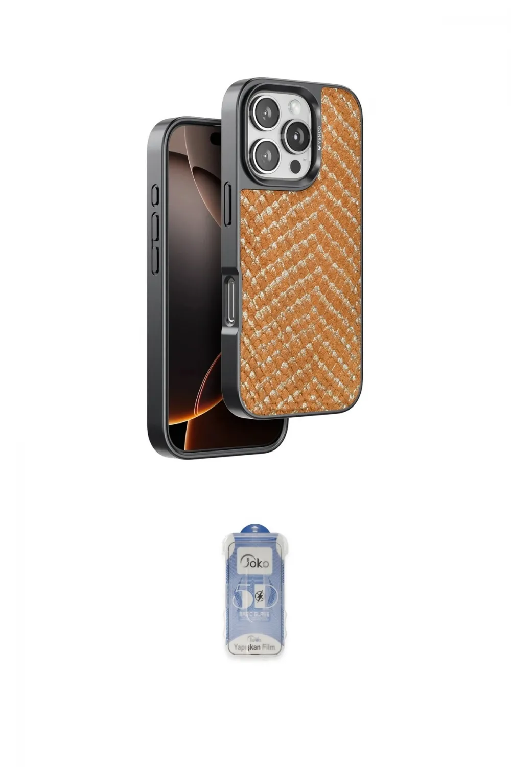 ieg™ iPhone 16 Pro Kılıf Vadi Özel Seri - Siyah Joko Magic 5D Cam
