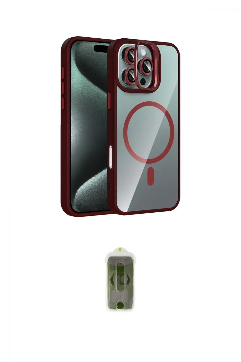 ieg™ iPhone 16 Pro Kılıf Yadigar Asil Koleksiyonu - Siyah Joko Magic 5D Hayalet Cam