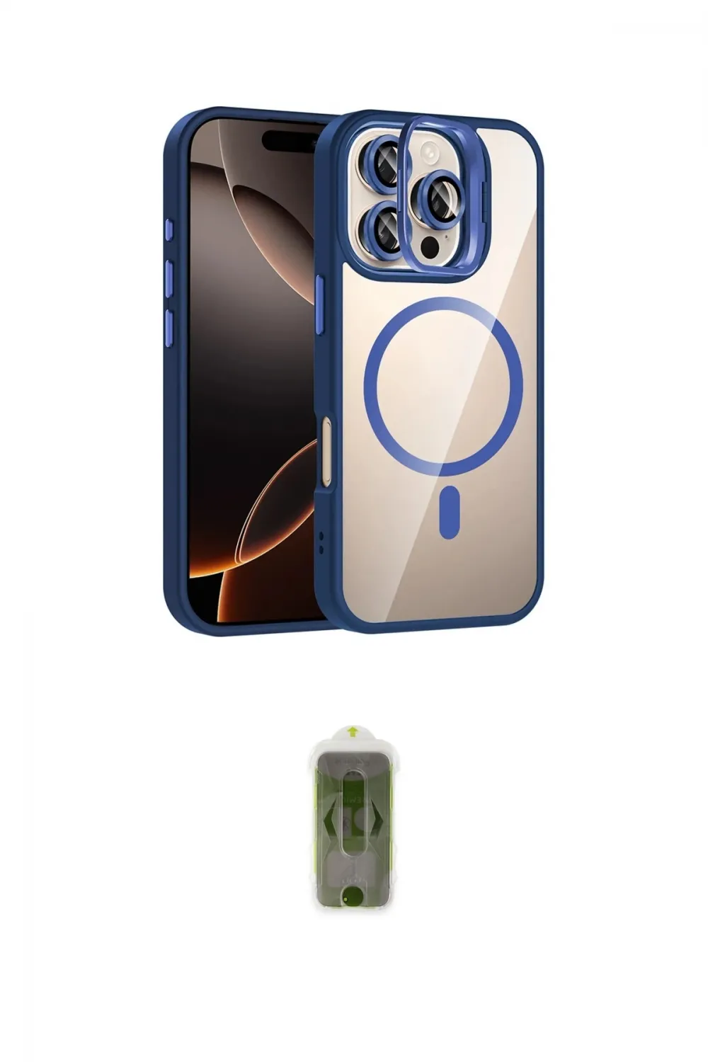 ieg™ iPhone 16 Pro Kılıf Yadigar Asil Koleksiyonu - Siyah Joko Magic 5D Hayalet Cam