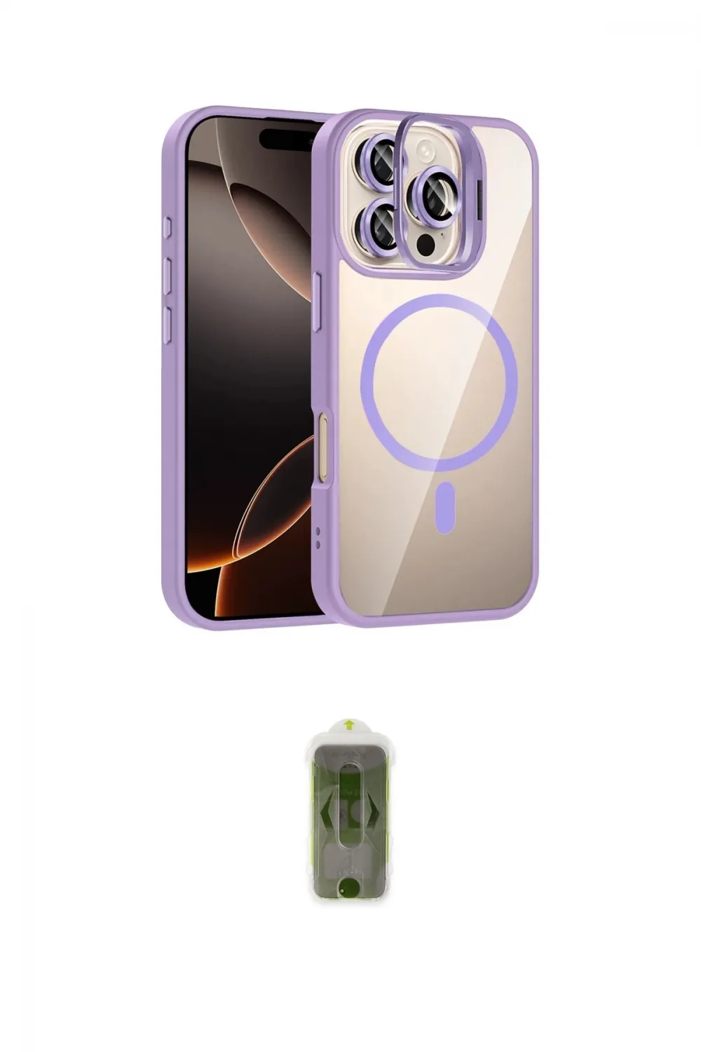 ieg™ iPhone 16 Pro Kılıf Yadigar Asil Koleksiyonu - Siyah Joko Magic 5D Hayalet Cam