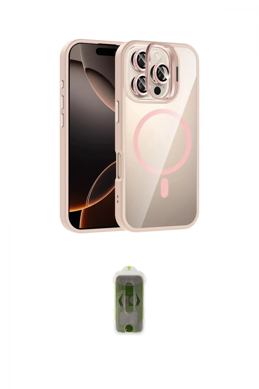 ieg™ iPhone 16 Pro Kılıf Yadigar Asil Koleksiyonu - Siyah Joko Magic 5D Hayalet Cam