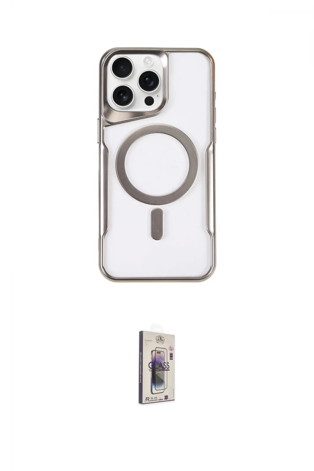 ieg™ iPhone 16 Pro Kılıf Yadigar Klasik Özel Seri - Siyah Bilvis 3D Cam Ekran Koruyucu