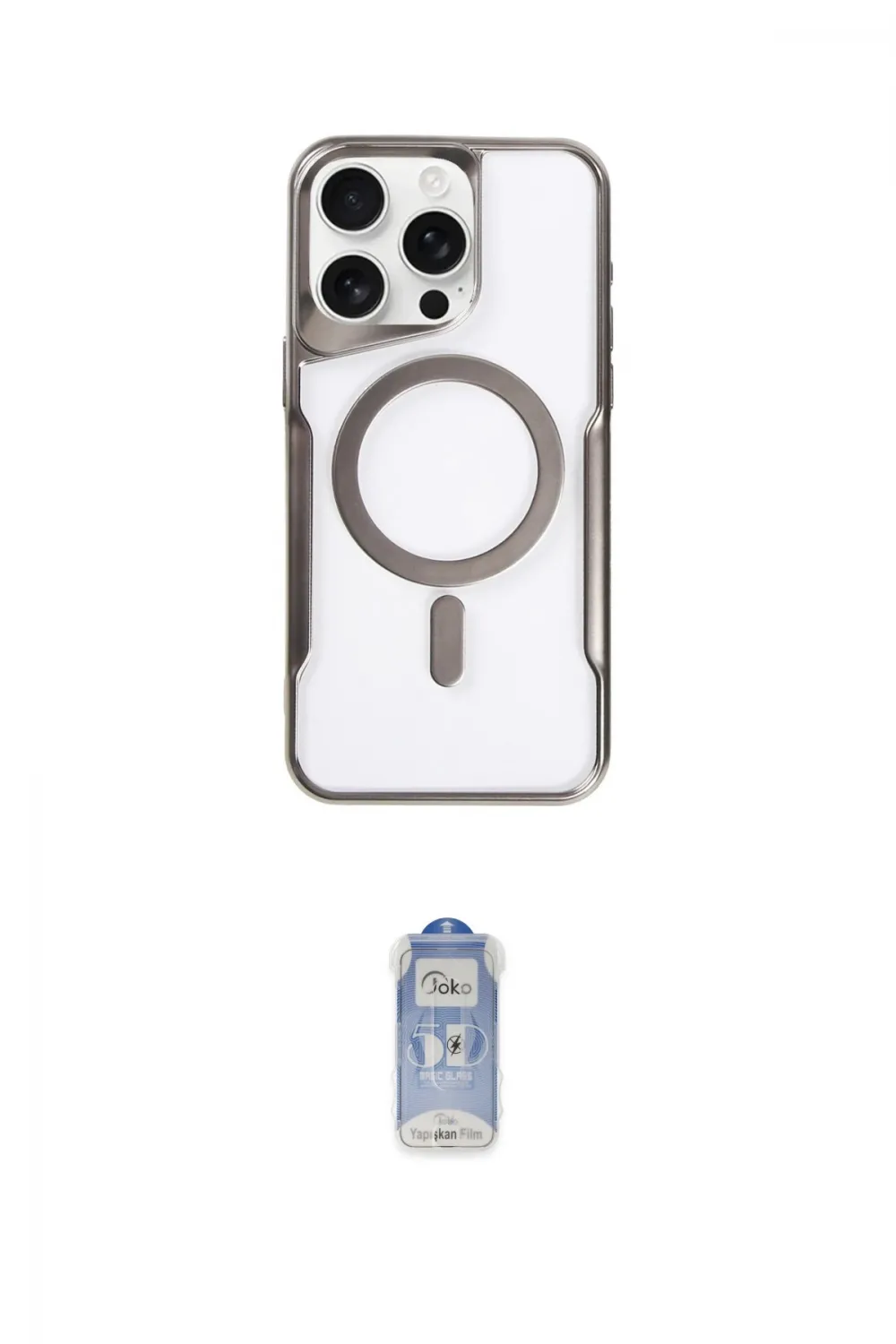 ieg™ iPhone 16 Pro Kılıf Yadigar Klasik Özel Seri - Siyah Joko Magic 5D Cam