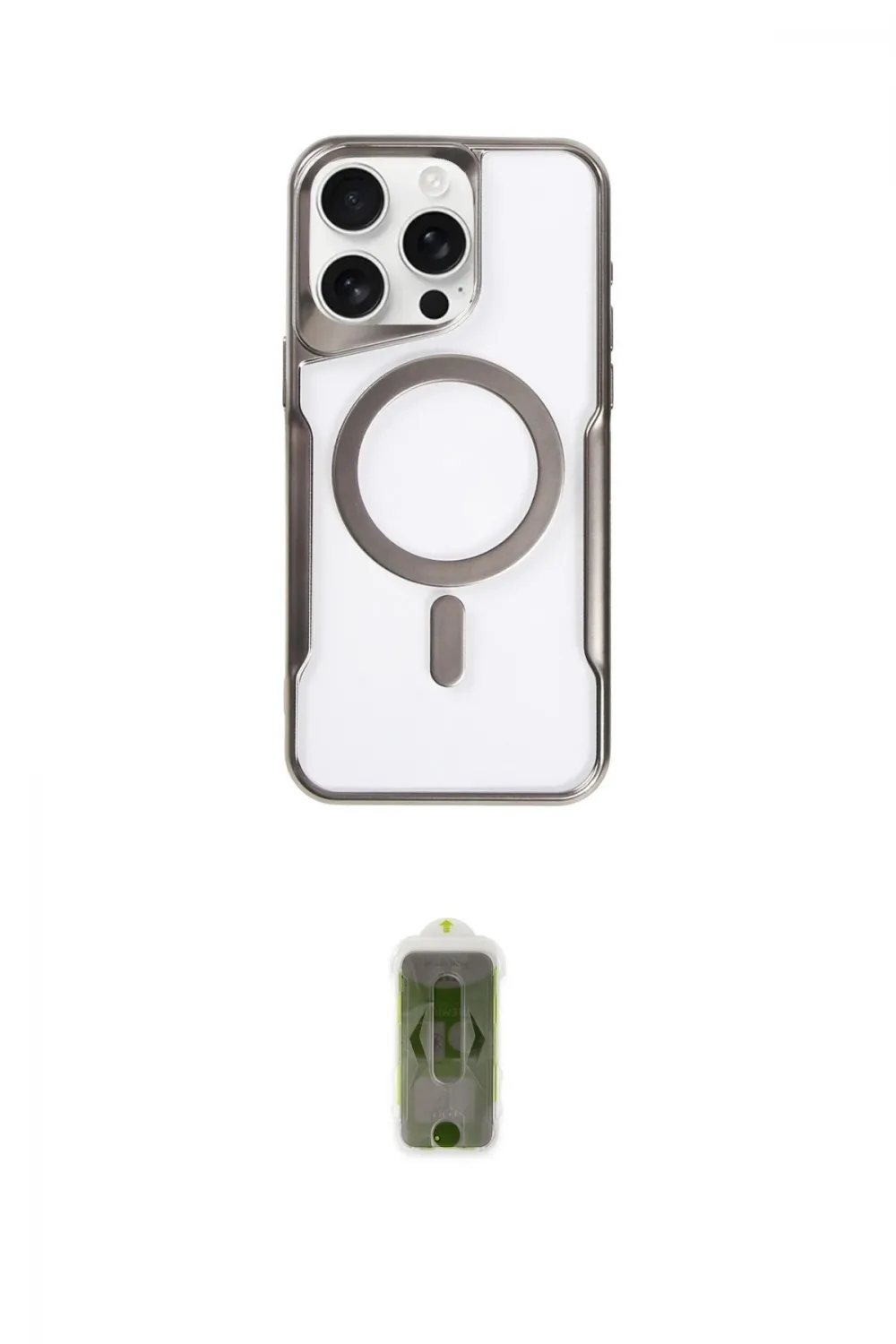 ieg™ iPhone 16 Pro Kılıf Yadigar Klasik Özel Seri - Siyah Joko Magic 5D Hayalet Cam