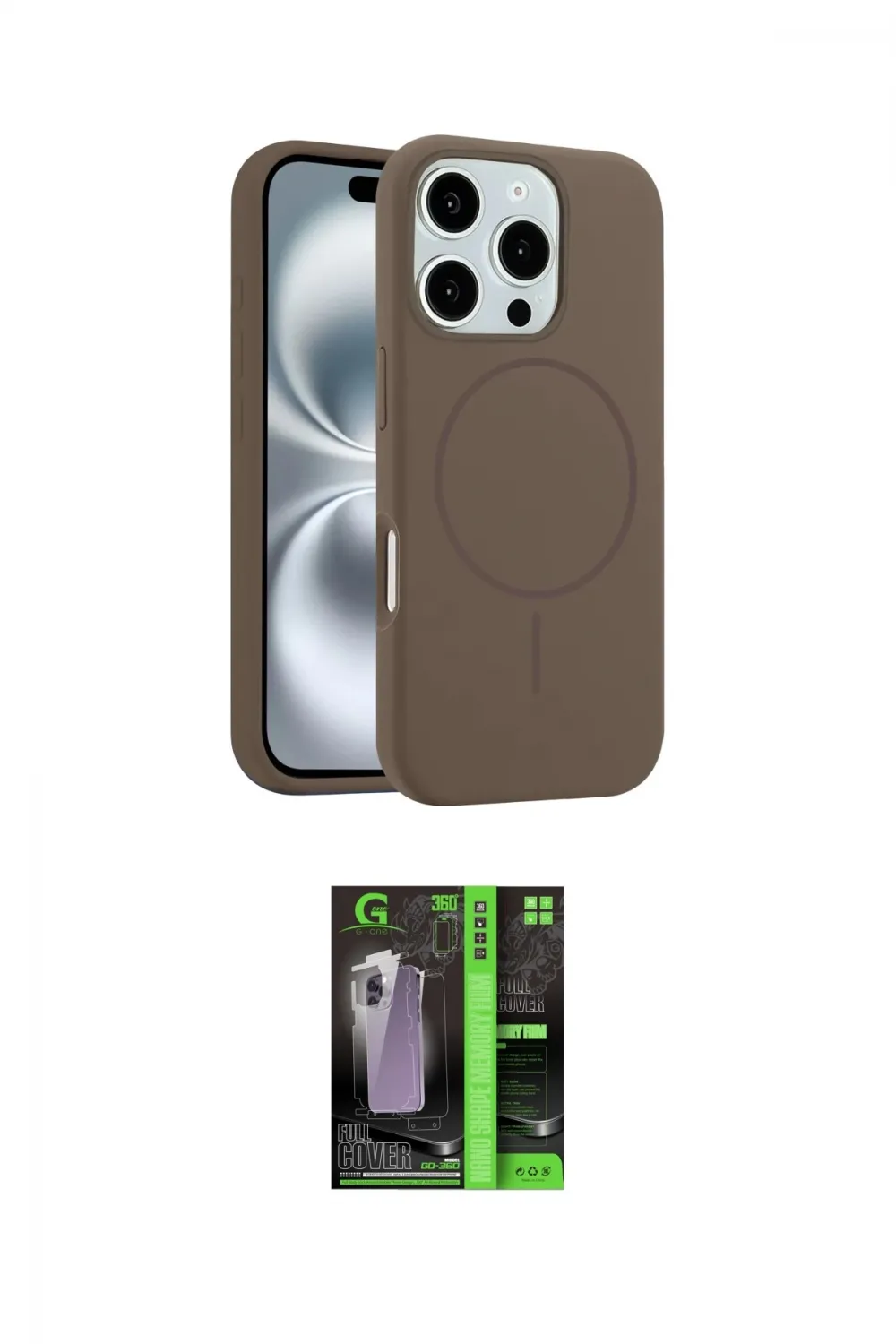 ieg™ iPhone 16 Pro Kılıf Yankı Form Serisi - Şeffaf 360 Full Body Arka Koruyucu