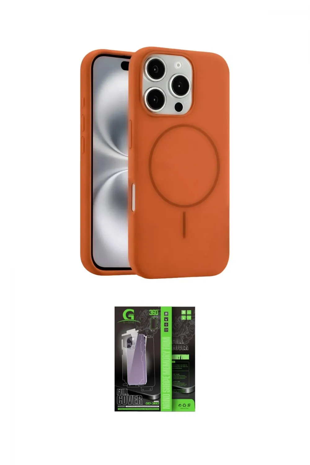ieg™ iPhone 16 Pro Kılıf Yankı Form Serisi - Şeffaf 360 Full Body Arka Koruyucu