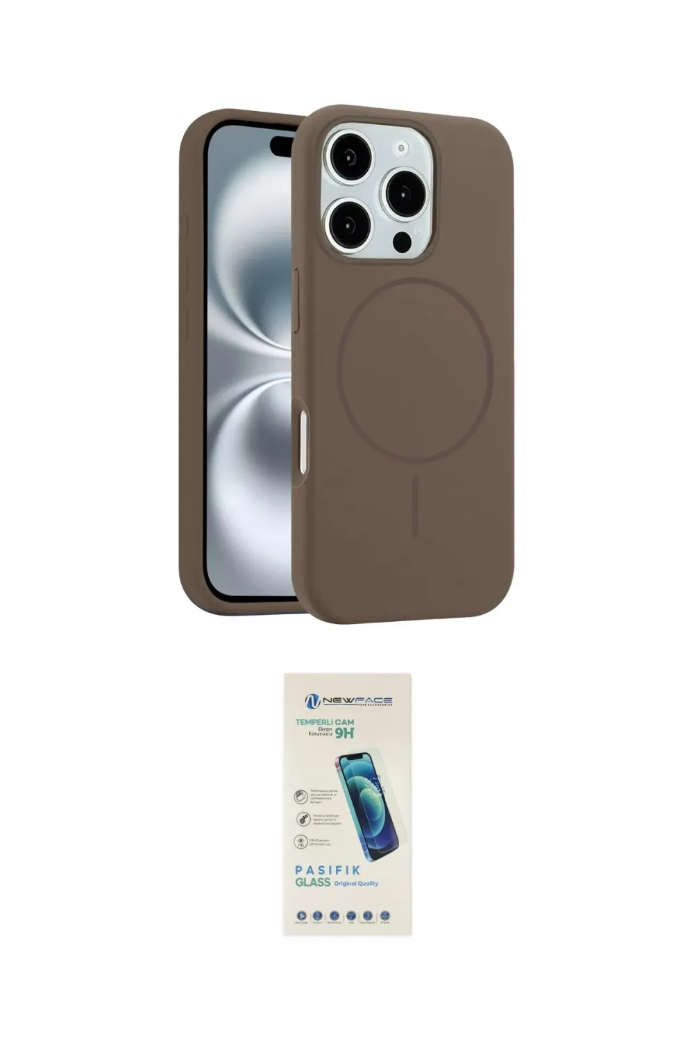 ieg™ iPhone 16 Pro Kılıf Yankı Form Serisi - Şeffaf Pasifik Cam Ekran Koruyucu