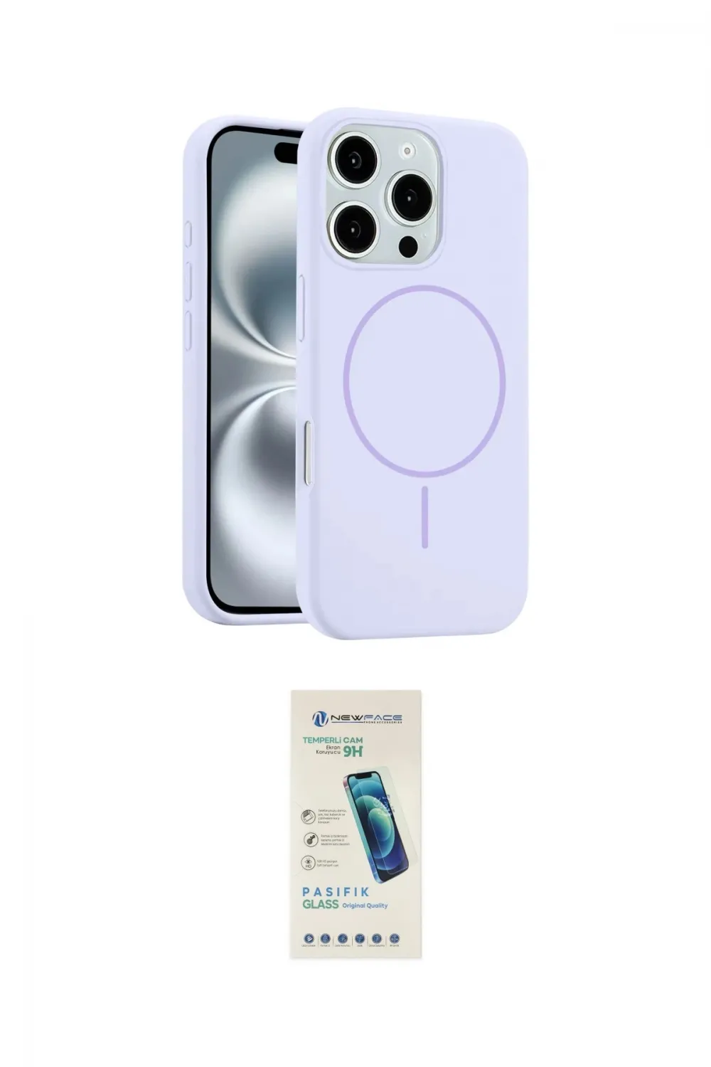 ieg™ iPhone 16 Pro Kılıf Yankı Form Serisi - Şeffaf Pasifik Cam Ekran Koruyucu