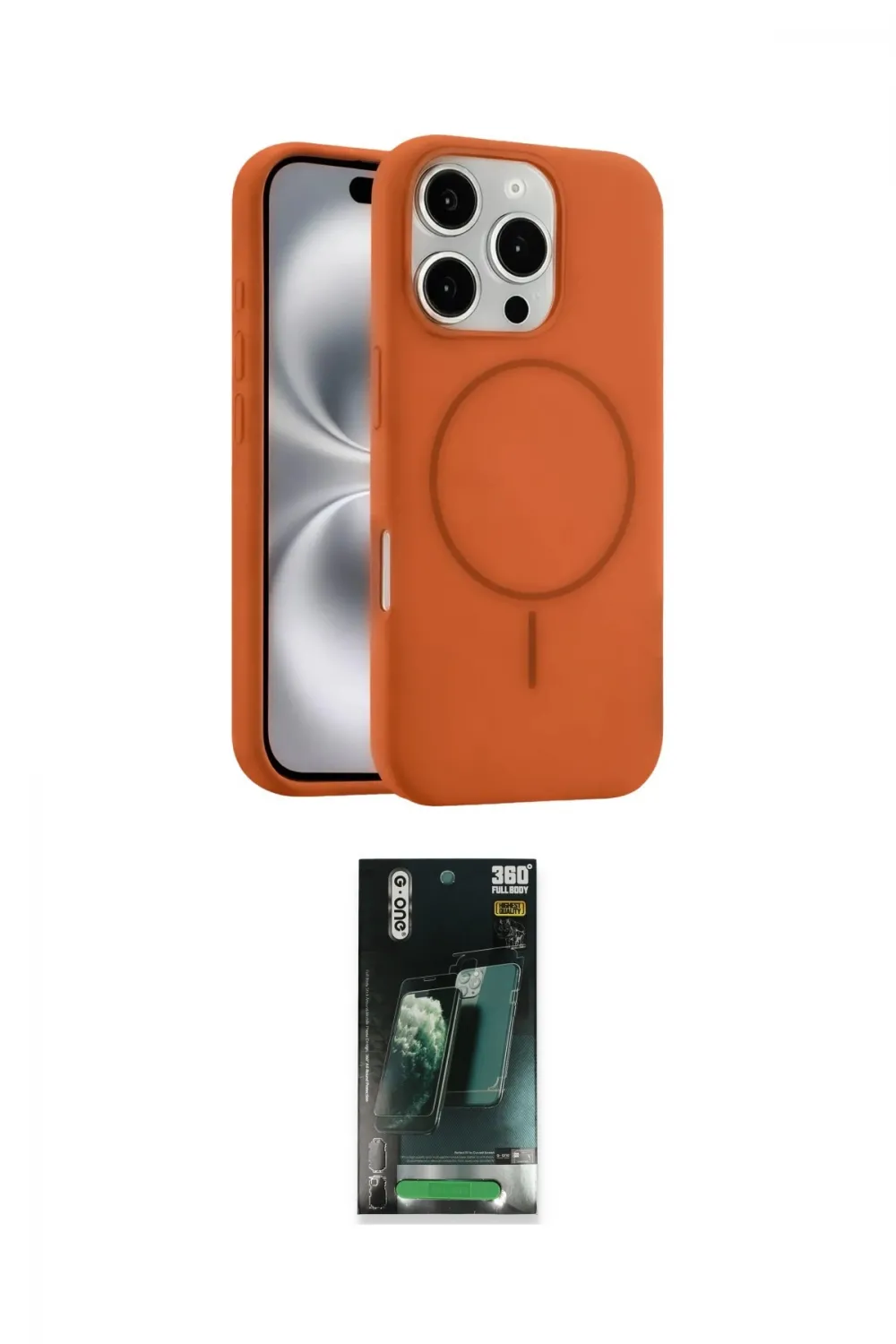 ieg™ iPhone 16 Pro Kılıf Yankı Form Serisi - Siyah 360 Mat Full Body Arka Koruyucu