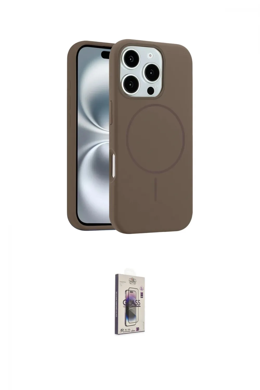 ieg™ iPhone 16 Pro Kılıf Yankı Form Serisi - Siyah Bilvis 3D Cam Ekran Koruyucu