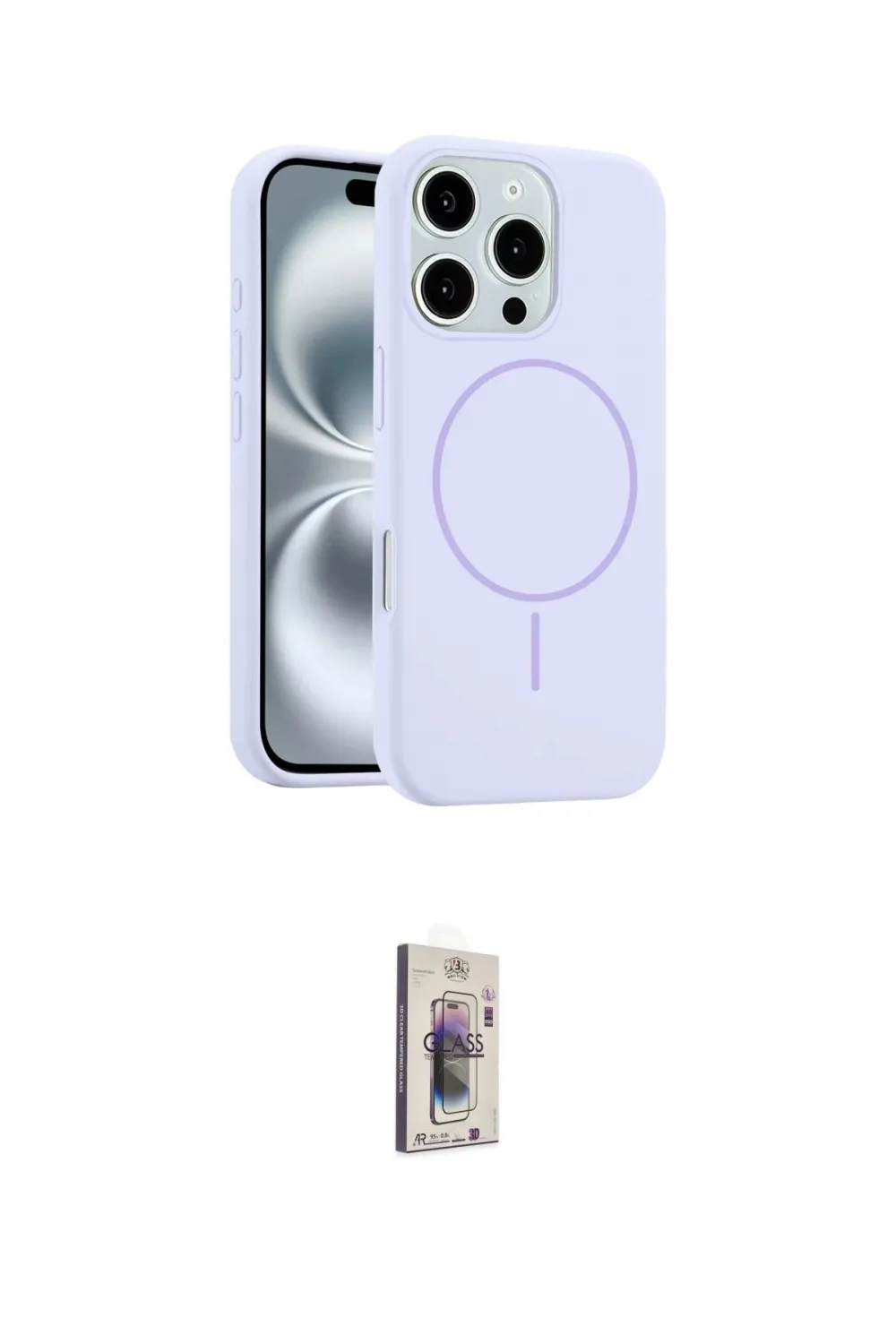 ieg™ iPhone 16 Pro Kılıf Yankı Form Serisi - Siyah Bilvis 3D Cam Ekran Koruyucu
