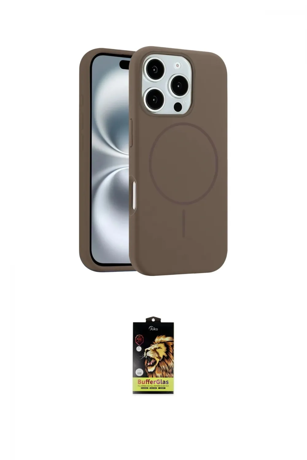 ieg™ iPhone 16 Pro Kılıf Yankı Form Serisi - Siyah Buffer Cam Ekran Koruyucu