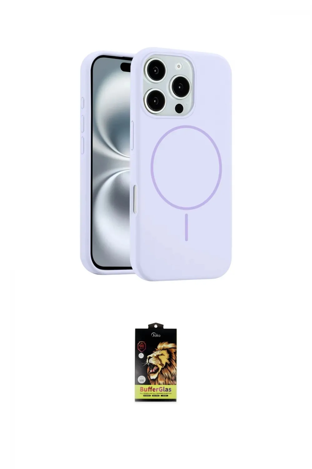 ieg™ iPhone 16 Pro Kılıf Yankı Form Serisi - Siyah Buffer Cam Ekran Koruyucu