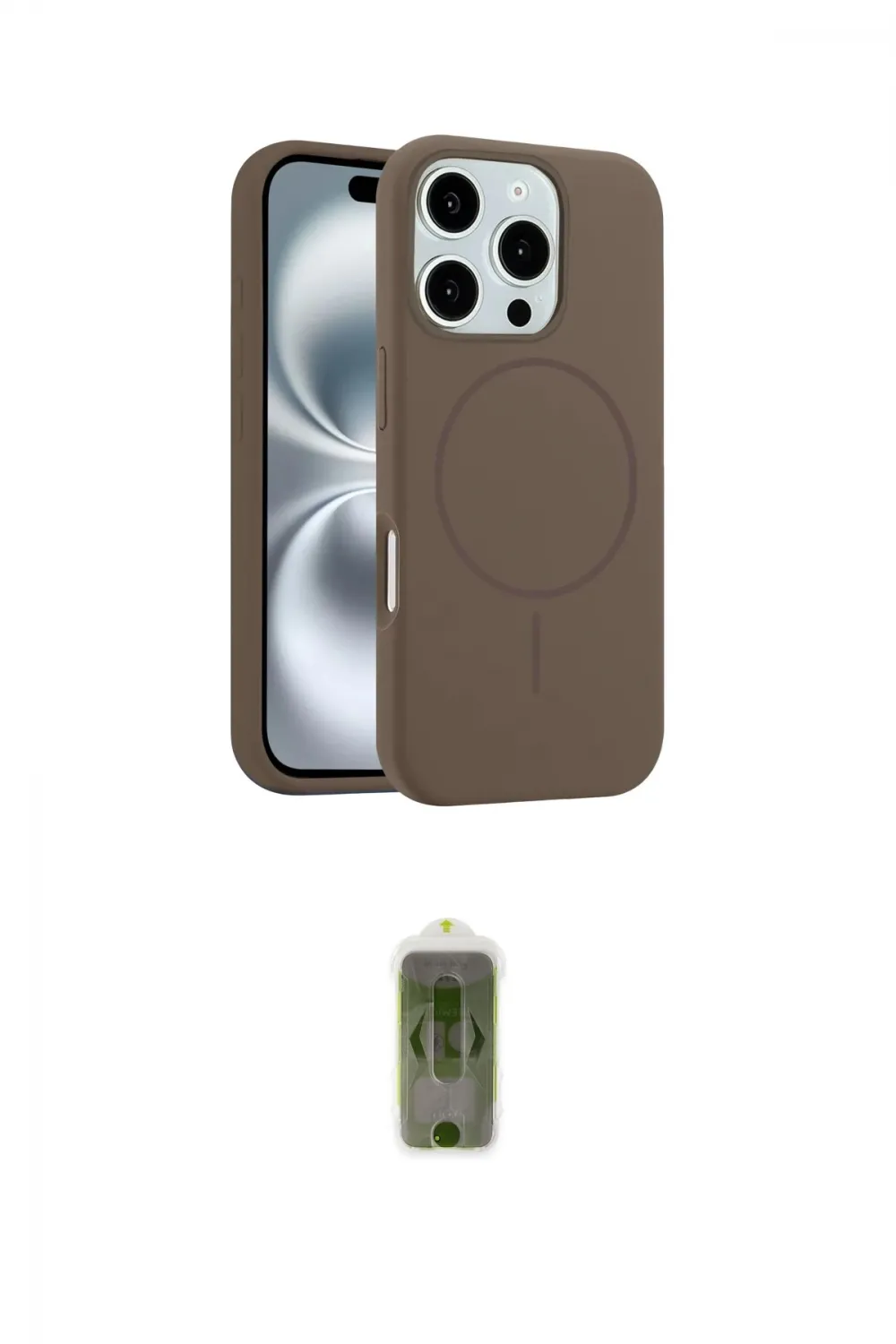 ieg™ iPhone 16 Pro Kılıf Yankı Form Serisi - Siyah Joko Magic 5D Hayalet Cam