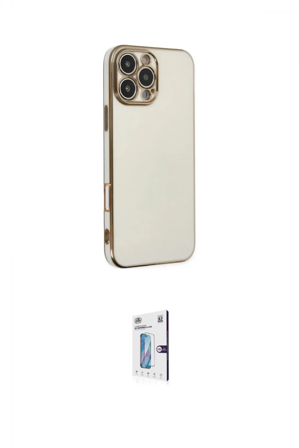 ieg™ iPhone 16 Pro Kılıf Yankı Serisi - Siyah Bilvis 0.18mm Plus Cam Ekran Koruyucu