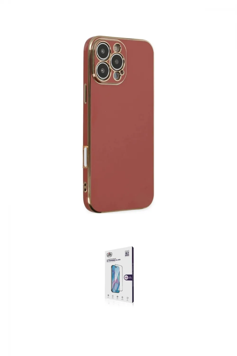 ieg™ iPhone 16 Pro Kılıf Yankı Serisi - Siyah Bilvis 0.18mm Plus Cam Ekran Koruyucu